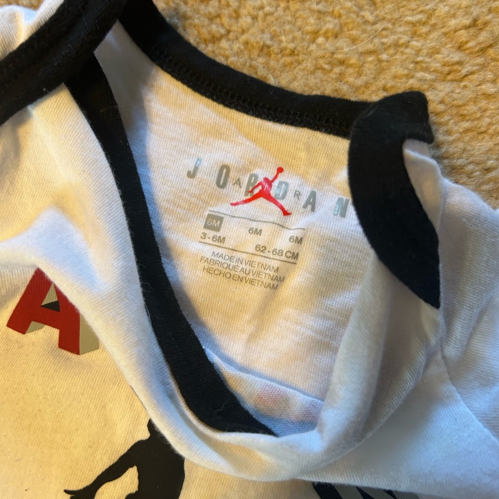 Baby Jordan set & tee | Size: 3-6 months | Colors: white & black, red - Picture 8 of 13